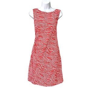 J. McLaughlin Red and White Midi Dress